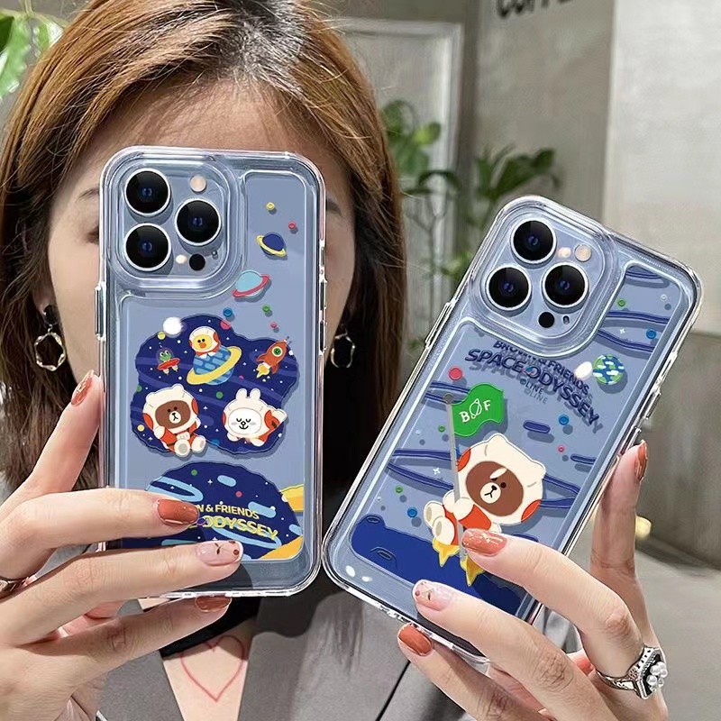 Ốp Điện Thoại Trong Suốt Hình Gấu Dễ Thương Cho iphone 11 13 7 8 Plus 12 13Pro Max X XS Max 7 8 SE 2020