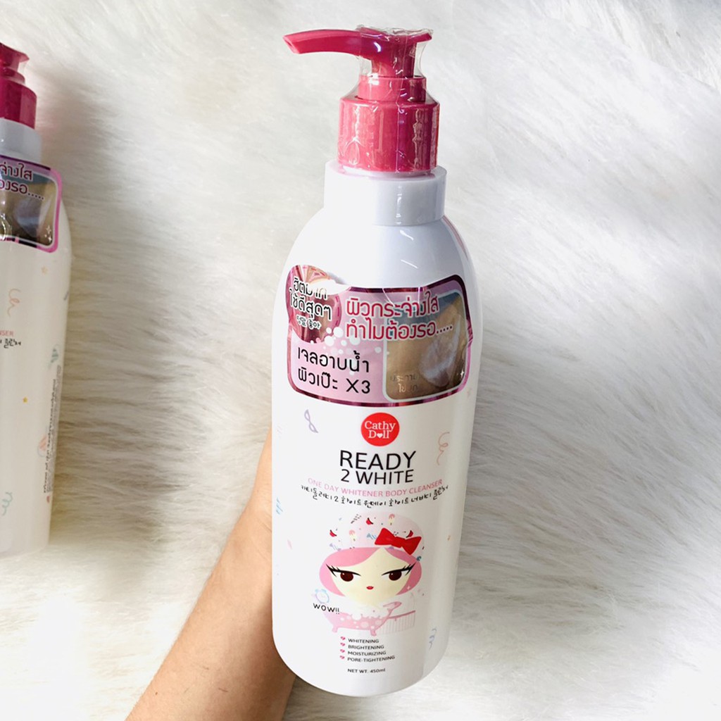 Sữa Tắm Trắng Da Cathy Doll One Day Whitener Body Cleanser 450ml Ready 2 White