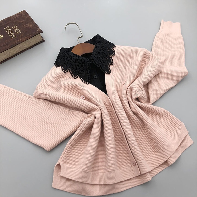 Cổ Áo Rời Cổ Bẻ Giả Sơ Mi Màu Trơn Thời Trang Cho Nữ