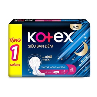 Băng vệ sinh Kotex Siêu ban đêm 35 cm- gói 3 miếng