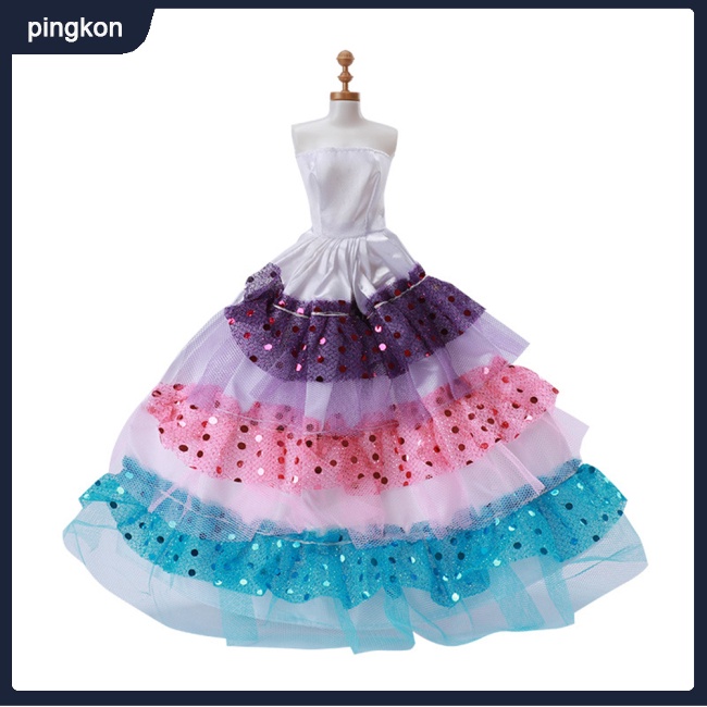 1 Set Đầm Công Chúa Thời Trang Cho Búp Bê Chiều Cao 30cm