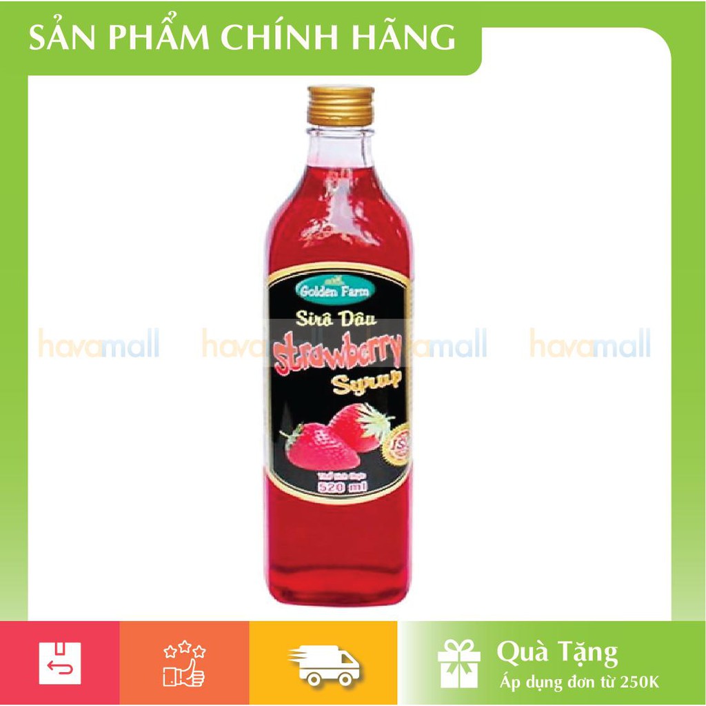 [HÀNG CÔNG TY] Siro Dâu Golden Farm 520ml