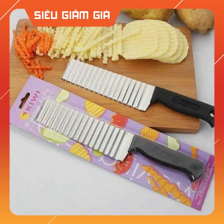 cung cấp sỉ lẻ Dao cắt lát sóng củ quả - dao cắt tạo hình lượn sóng trang trí đẹp mắt cho thực phẩm hàng đẹp tiện lợi