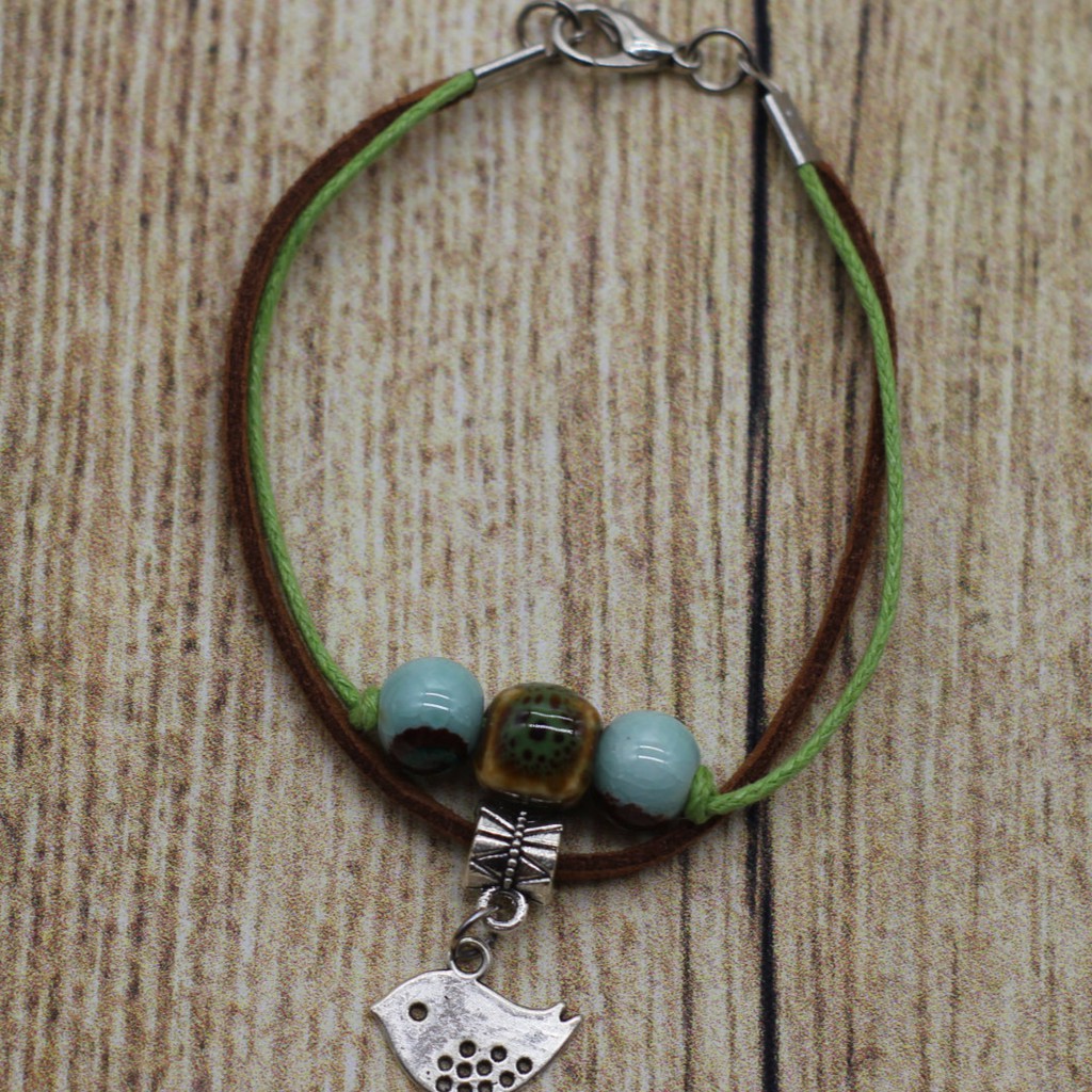 VT152 Vòng tay sợi đá 5 cái/lốc