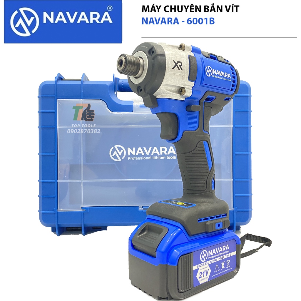 Máy Bắn Vít , Máy bắn vít Navara 6001B, Động cơ không chổi than, Pin 10 Cell 20v