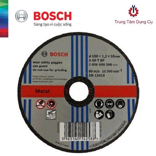 100 x 1.2 x 16mm Đá cắt sắt Bosch 2608600266