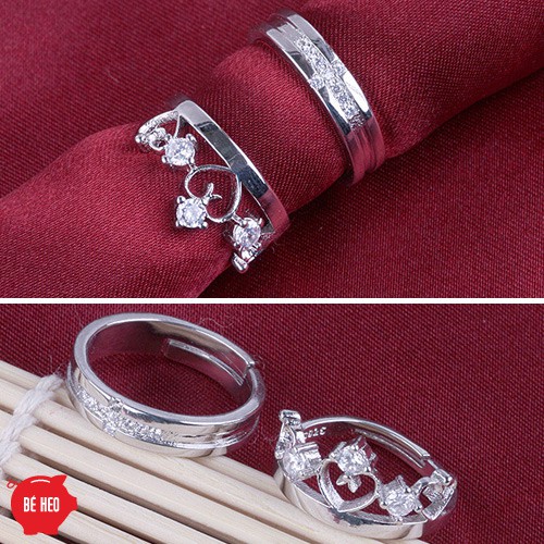 Tặng quà, tặng hộp - Nhẫn cặp công chúa hoàng tử BHN16 | BigBuy360 - bigbuy360.vn