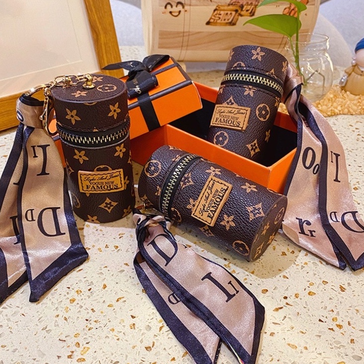 Ví nữ cầm tay LV, đựng son môi, chìa khóa bằng da thiết kế nhỏ gọn (2022)