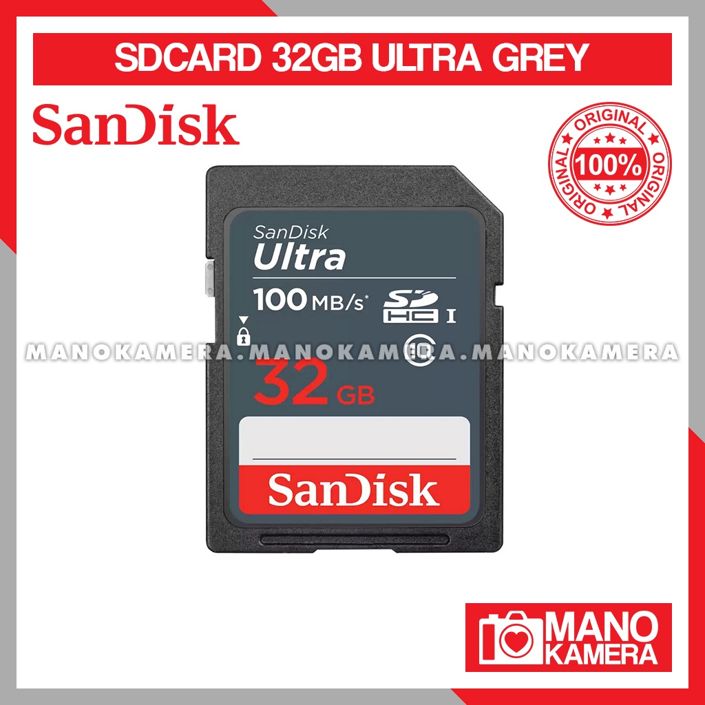 Thẻ Nhớ Sandisk Ultra Class 10 U1 UHS-I 100Mps Sd 32GB Sd Chuyên Dụng