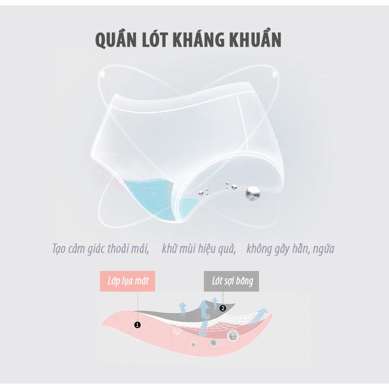SU01 Quần lót nữ SU Thun lạnh không đường may cỡ lớn XL, XXL, 3XL cho 60kg đến 90kg
