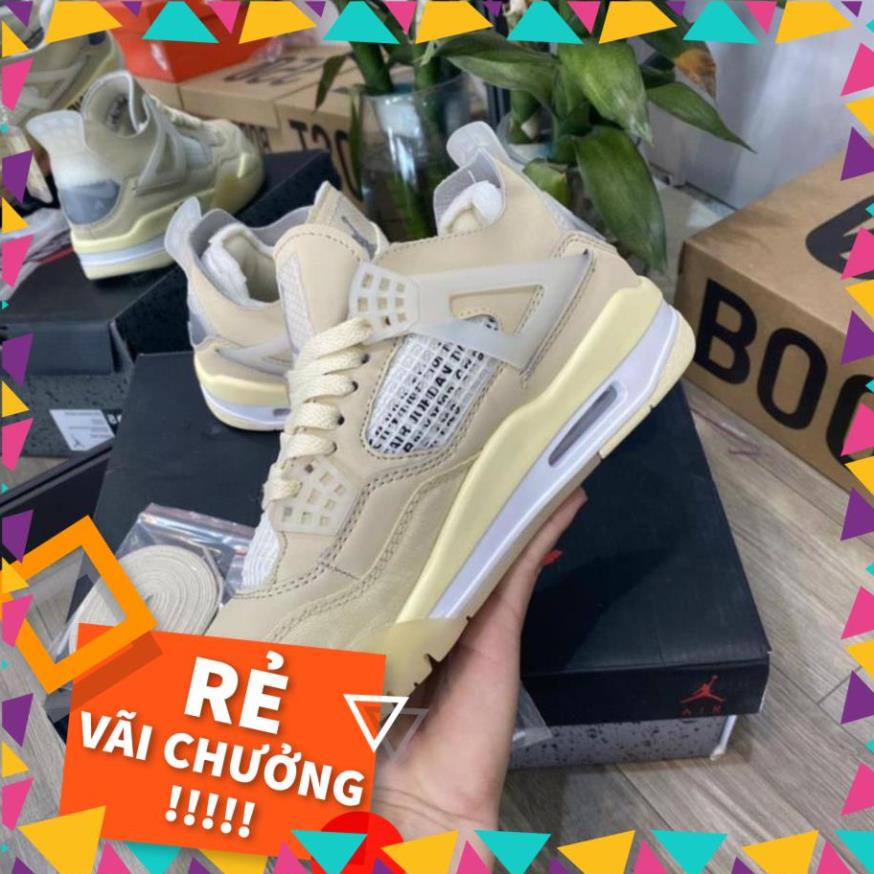 27Giày Sneaker Jordan 4 Off White Full Box Full Phụ Kiện Freeship