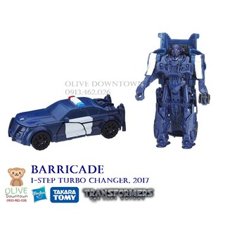 BARRICADE Robot 11cm 1 bước chuyển đổi thành xe Police-car - TRANSFORMER The Last Knight thumbnail