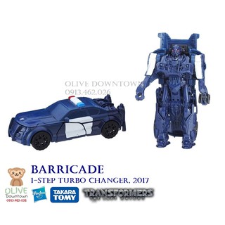 🔥 BARRICADE Robot 11cm 1 bước chuyển đổi thành xe Police-car - TRANSFORMER The Last Knight Movie