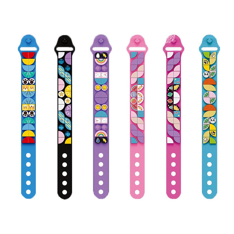 Vòng Tay Lego Hoạ Tiết Chấm Bi Có Thể Điều Chỉnh Độ Dài Dành Cho Trẻ Em DIY