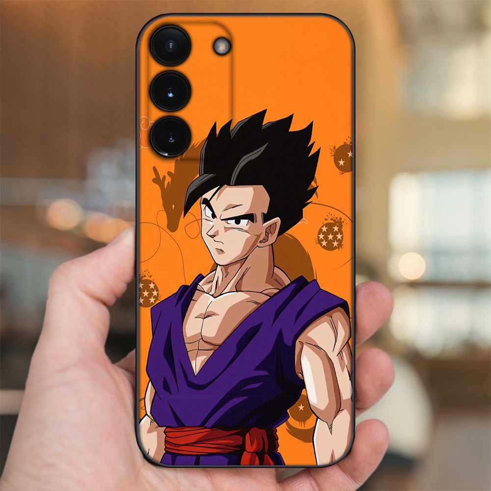 Ốp lưng Samsung S21, S21 Plus, S21 FE, S22, S22 Plus viền đen in hình Gohan Dragon Ball