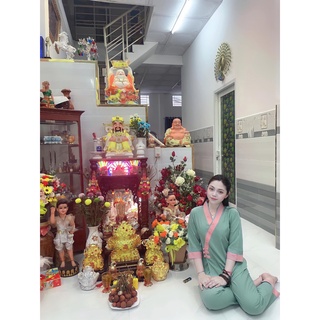ĐỒ LAM ĐI CHÙA  3 Nút Vải Kate và Tici dành cho nữ