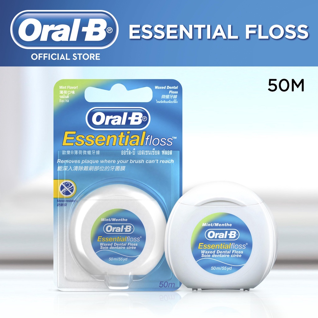 MỸ I Chỉ Nha Khoa OralB Essential Floss 1 cuộn 50m hoặc 2 cuộn 100m
