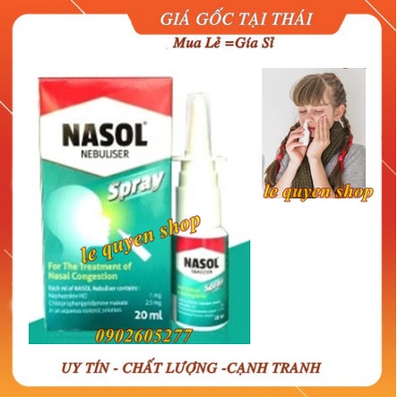 Xịt thông mũi Nasol Thái Lan 15ml