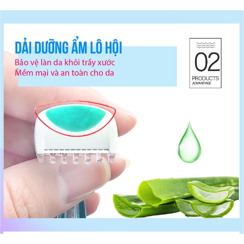 Dao Cạo KAI Vùng Bikini Cao Cấp Razor For Bikini Line KAI Nhật Bản thân nhựa 2 cái/ set Mã 1641