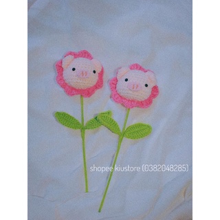 Bông Hoa Heo Len Handmade