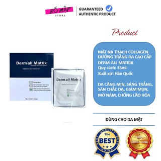 [SALE] [CAM KẾT 100% CHÍNH HÃNG] Mặt nạ thạch collagen dưỡng trắng da cao cấp DERM ALL MATRIX Hàn Quốc