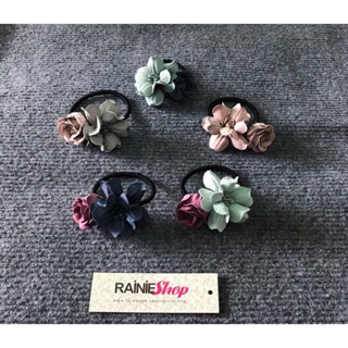 Cột tóc 2 hoa handmade cao cấp
