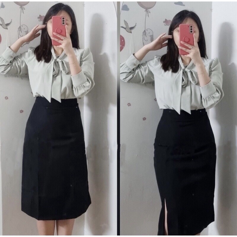 Chân váy midi xẻ tà dài dáng chữ A lưng cao, Chân váy dài ulzzang công sở, đi chơi đẹp – (CV04) | BigBuy360 - bigbuy360.vn