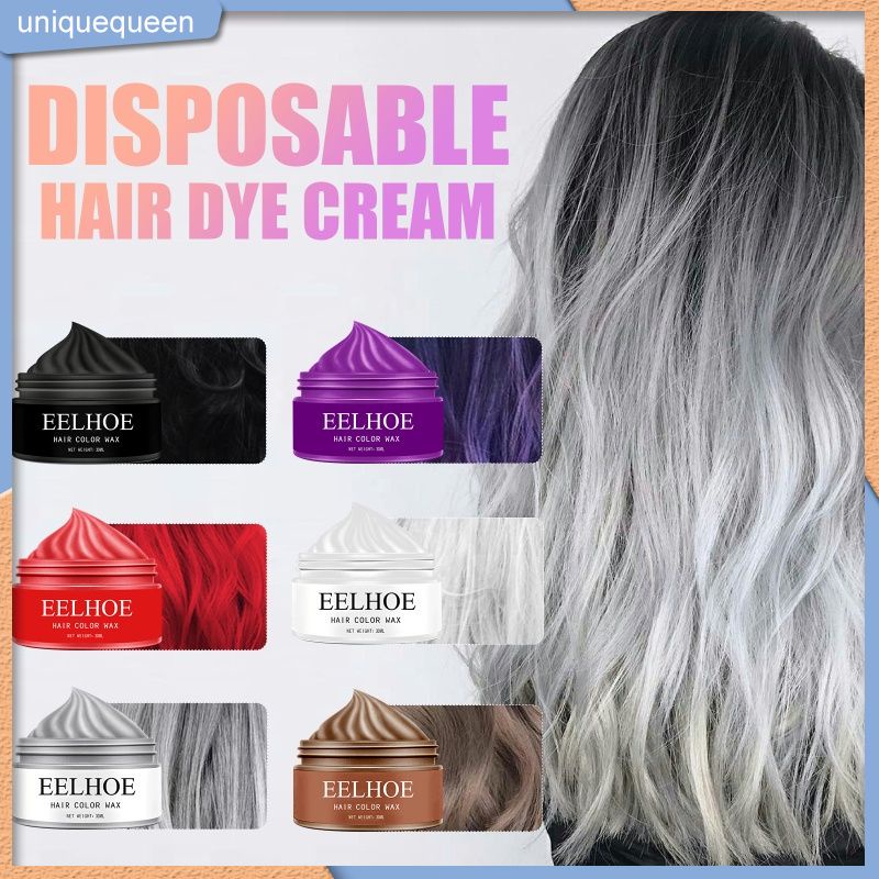 （In stock)eelhoe Hair color treatment Hair Color Hair Dye 30ml Fashion Color  oxidizer EElhoe 30ml disposable hair 30ml disposable hair dye colorful hair wax hair mud