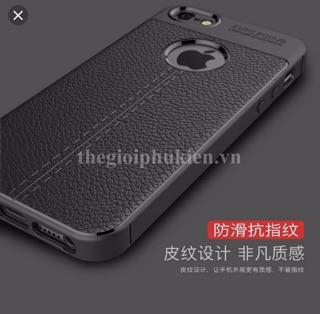 Ốp dẻo Auto focus iPhone 5/5S/5SE vân da chống sốc