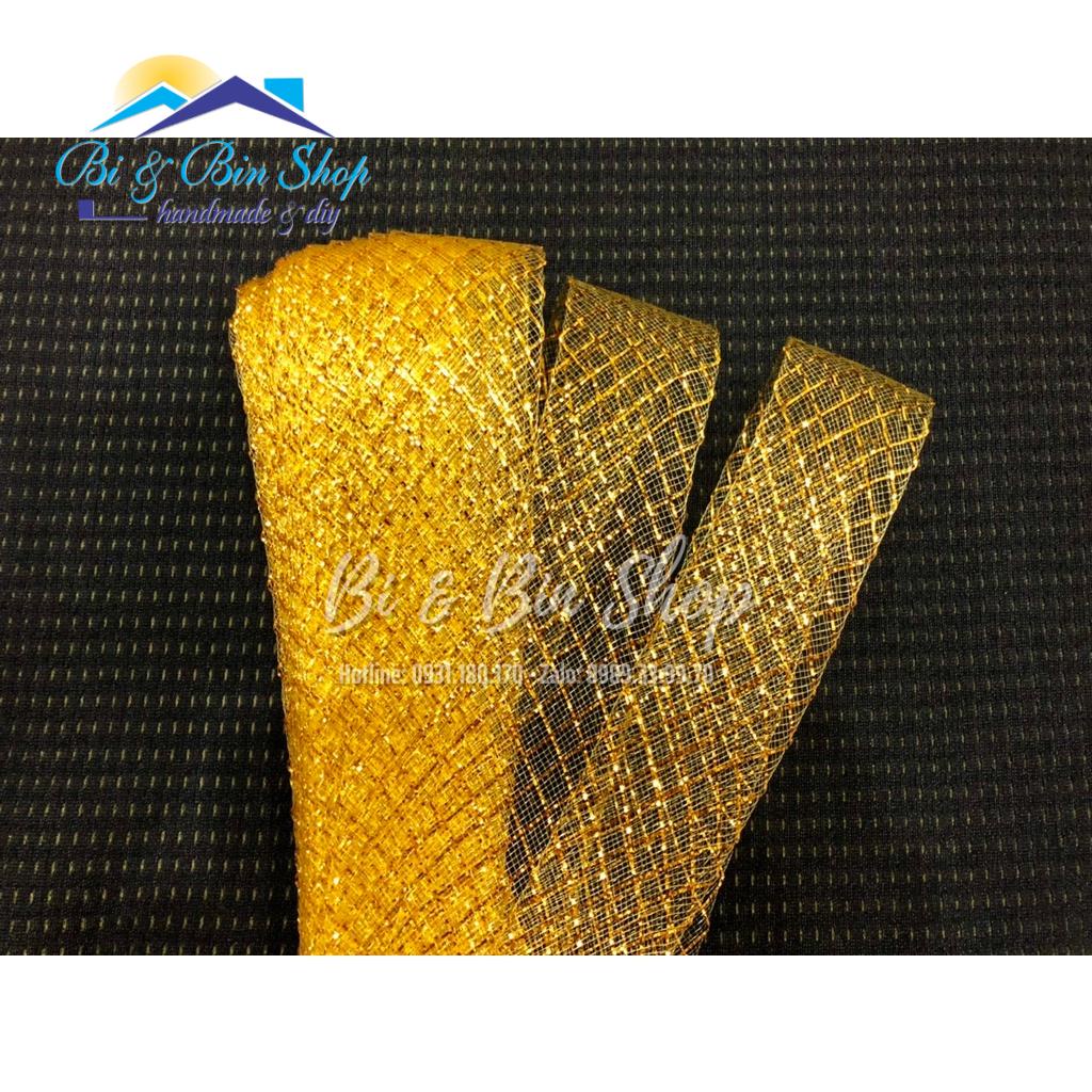 Sỉ Xấp 22m Ruy Băng Lưới Karo Rộng 4,5cm Làm Bó Hoa Cưới, Hoa Cô Dâu Và Phụ Kiện Trang Trí