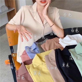 sơ mi lụa cộc tay cổ vest