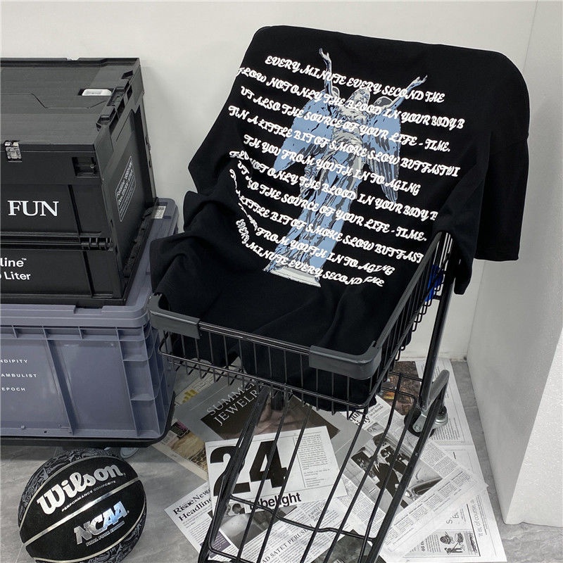 Áo Thun Tay Ngắn In Hình Phong Cách Rock 19B6329 Dành Cho Nam Nữ