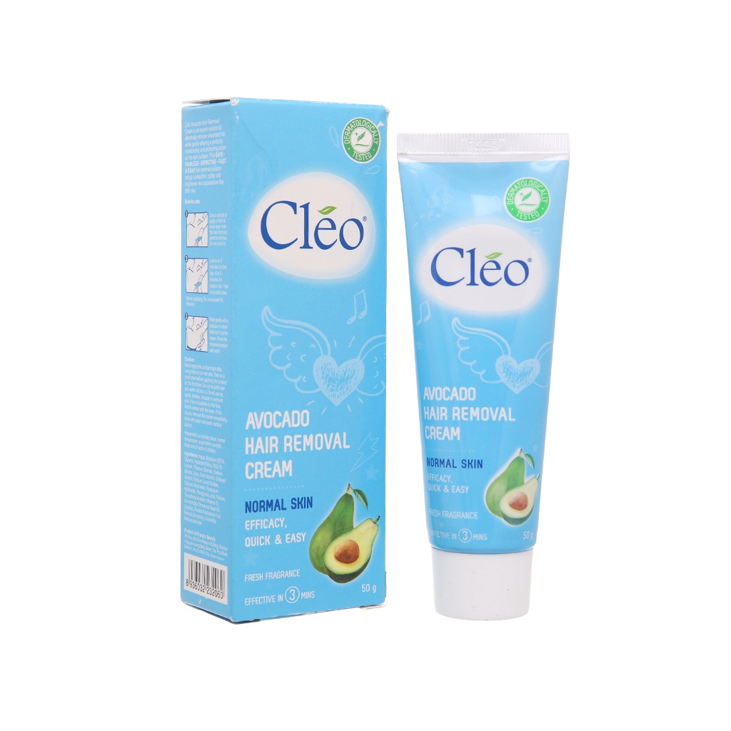 Kem tẩy lông Cléo Avocado Hair Removal Cream cho da thường 50g