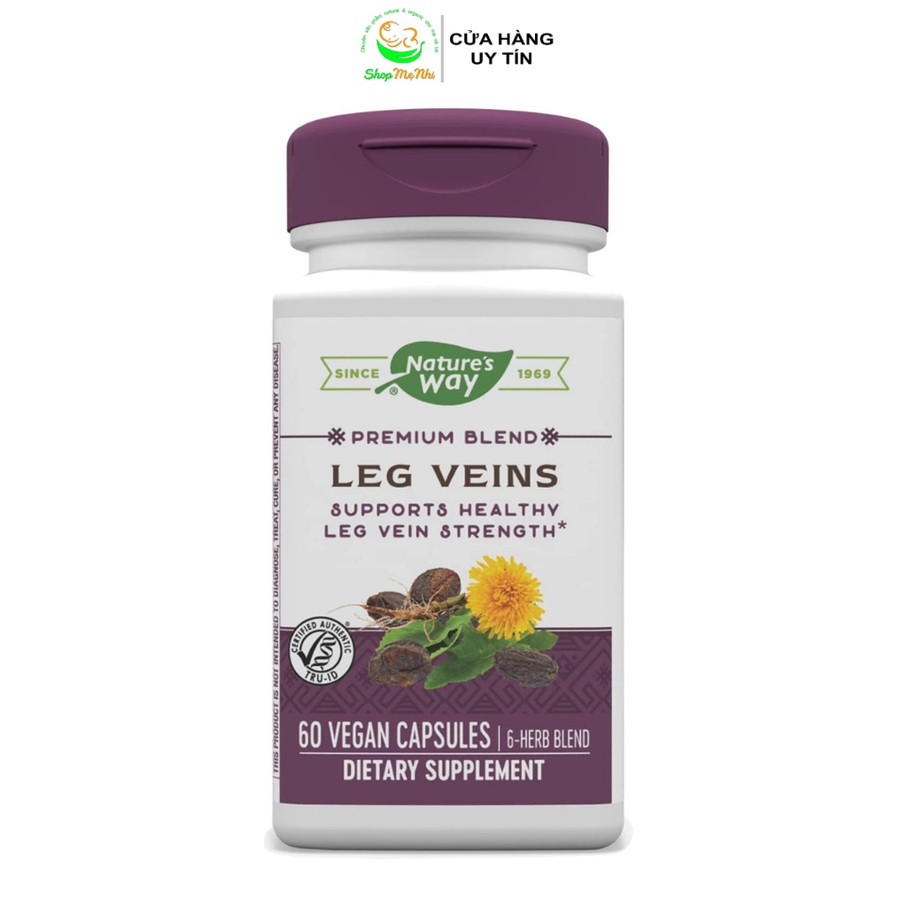 Viên giảm giãn tĩnh mạch chân Nature's Way Leg Vein 60 viên.