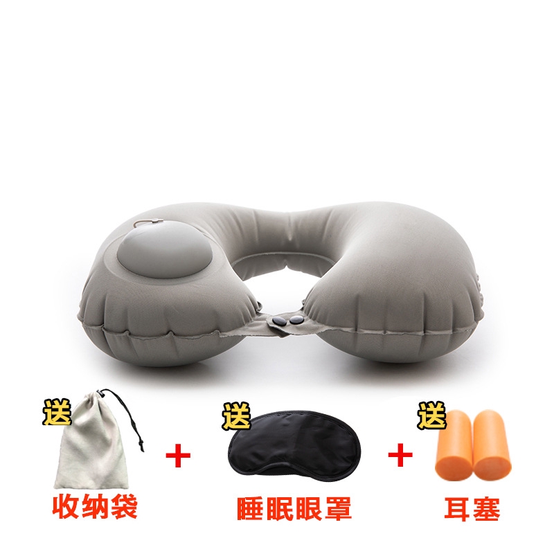 Gối hơi tự động hình chữ U dùng trong du lịch