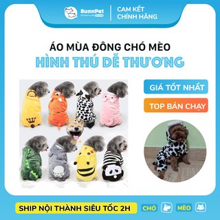Áo mùa đông chó mèo hình thú 4 chân dễ thương - Hàng có sẵn - Ship ngay - Bunnpet