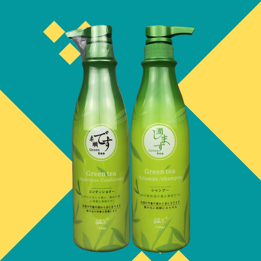 Dầu Gội Đầu trà xanh GREEN TEA Xả Siêu Mượt Lưu Hương 750ml MPQO