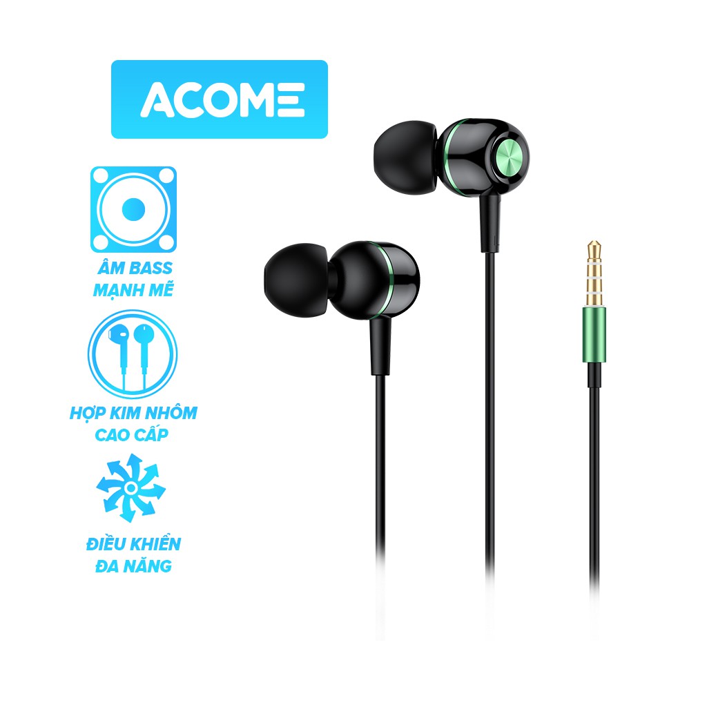 Tai Nghe Nhét Tai ACOME AW02 Cổng Kết Nối 3.5mm - BẢO HÀNH 12 THÁNG