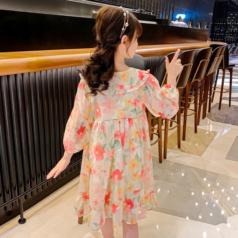 Đầm Chiffon Phong Cách Hàn Quốc Thời Trang Mới Dành Cho Bé Gái 2022