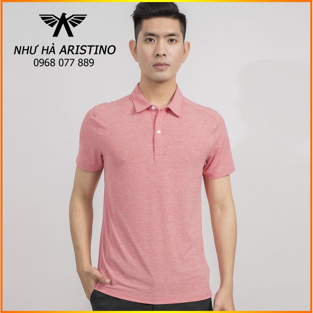 Áo Polo Nam Aristino APS014s9 Màu Hồng Regular có M/L/XL