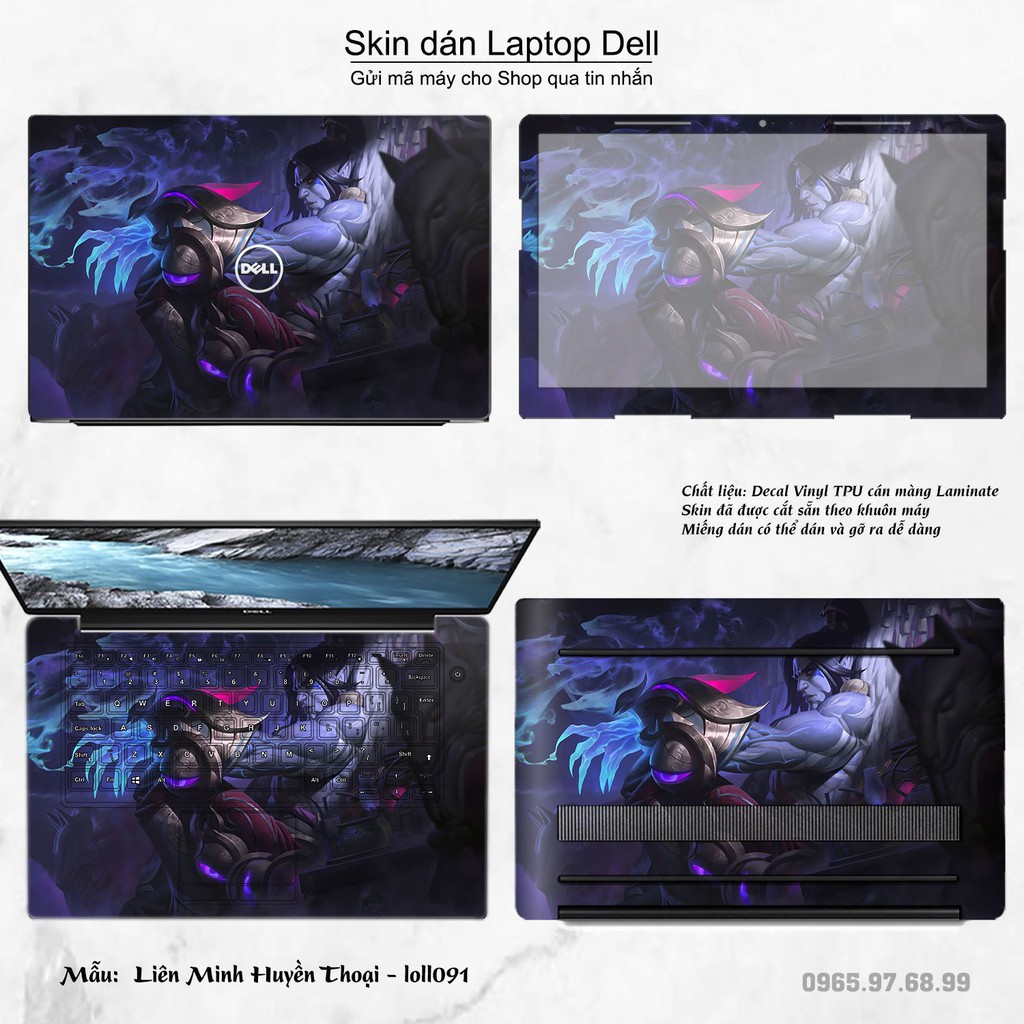 Skin dán Laptop Dell in hình Liên Minh Huyền Thoại nhiều mẫu 13 (inbox mã máy cho Shop)