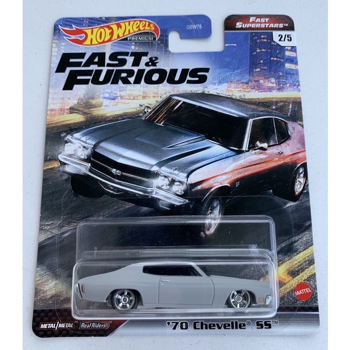 Xe Hot Wheels Premium '70 Chevelle SS (Màu Xám) Fast Furious 4