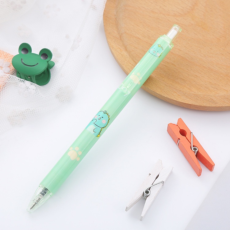 Bút Mực Gel Đen Hình Khủng Long Dễ Thương Ruột bút gel bút gel nhiều màu Bút bi bấm bút bi hình thú bút bi nước cute bút cute giá rẻ