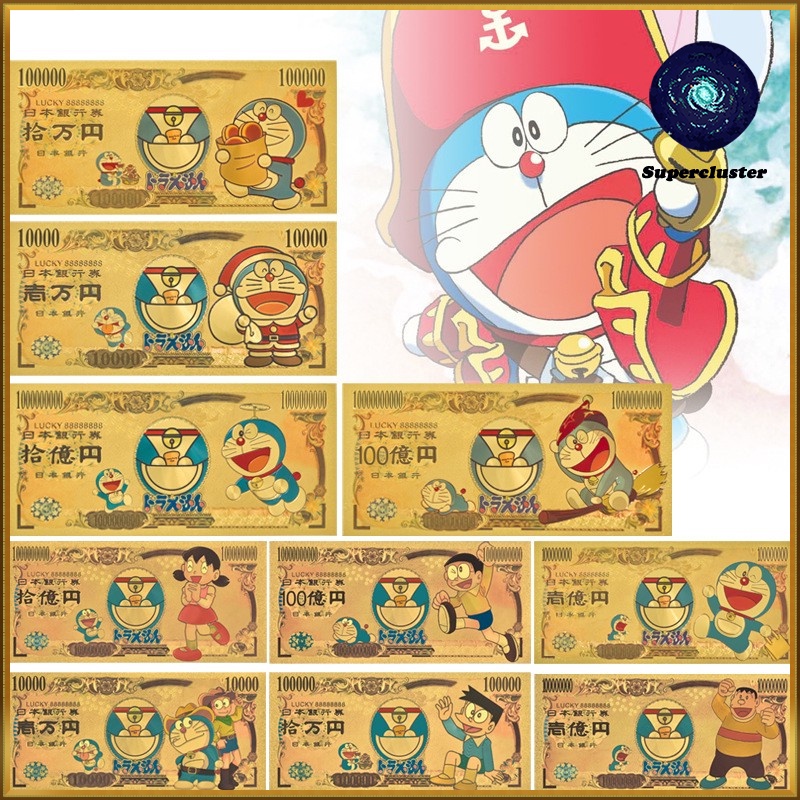 Bộ Sưu Tập Thẻ Ngân Hàng Giấy Vàng doraemon nobita nobita shizuka g Lớn Chống Thấm Nước Làm Quà Tặng