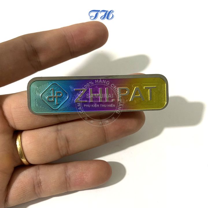 Tem titannium chữ zhipat dán cho tất cả các dòng xe máy như wave, exciter, winner, sirius, vision, ab, dream,...
