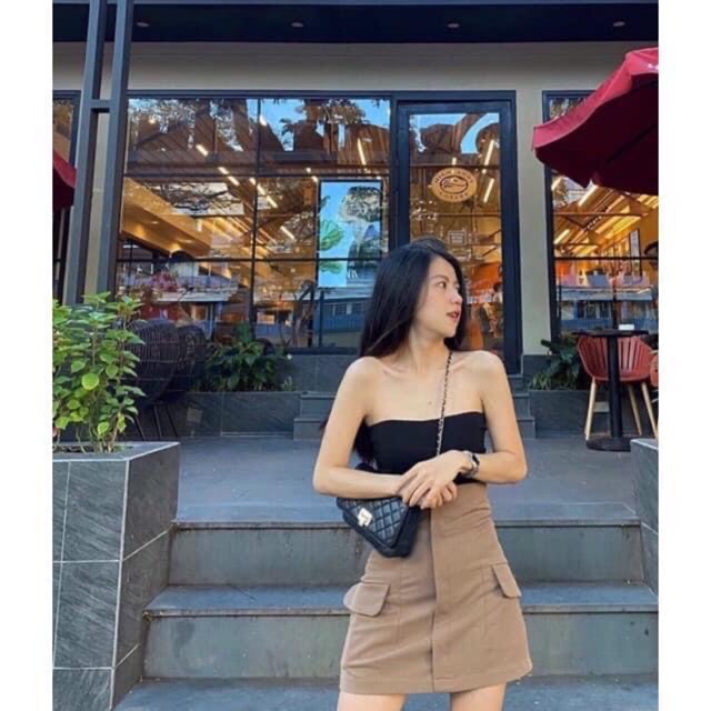 Chân váy cạp cao