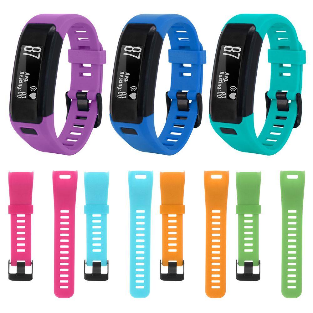 GOGOUP Dây Đeo Thay Thế Chất Liệu Silicon Màu Trơn Cho Garmin Vivosmart HR