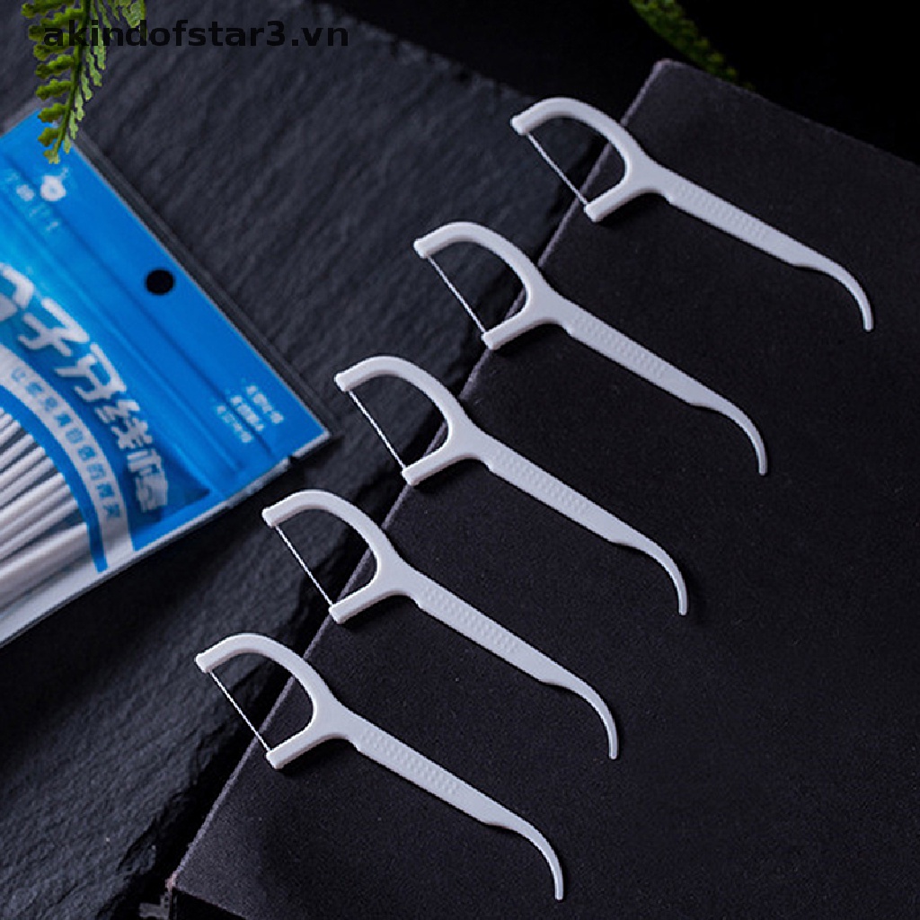 [akin] 30/50/100pcs White Dental Floss Pick Tooth Cleaner Sticks  uuu | BigBuy360 - bigbuy360.vn