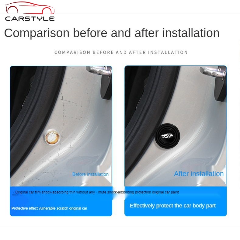 Miếng Đệm Bằng Silicon Dày Giảm Âm Chống Sốc Thiết Kế Cho Cửa Xe Hơi | BigBuy360 - bigbuy360.vn