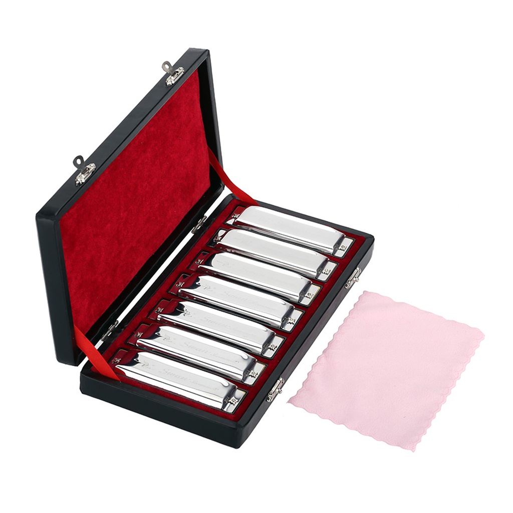 (Giá Thấp Nhất) Kèn Harmonica SWAN Harmonica 10 Lỗ Kèm Hộp Tinh Tế Và Khăn Lau